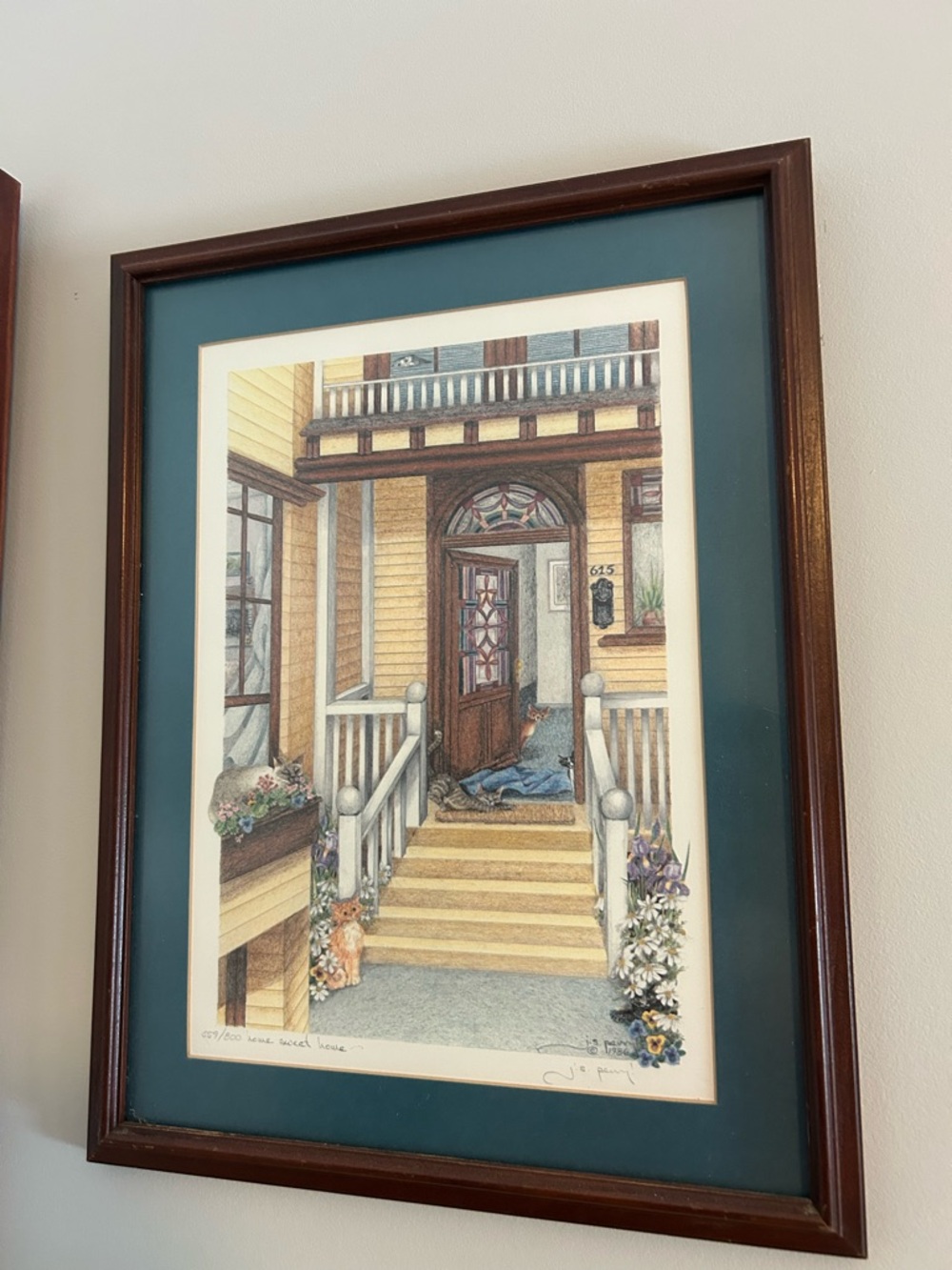 JS Perry Original Lithograph 559/800 Titled “Home Sweet Home”.